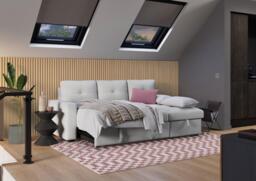 Cosmopolitan Armagh 3-Seater Corner Pull-Out Sofa Bed with Cup Holders - Grey - thumbnail 2