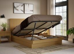 Hayden Platform Ottoman Bed Frame - 5'0 King - Brown - thumbnail 2