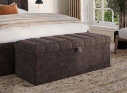 Amarilla Bouclé Blanket Box - Brown