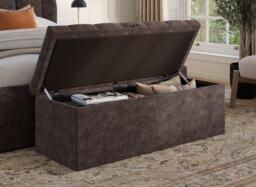 Amarilla Bouclé Blanket Box - Brown - thumbnail 2