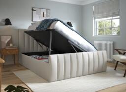 Davies Ottoman Bed Frame - 4'6 Double - Grey - thumbnail 2