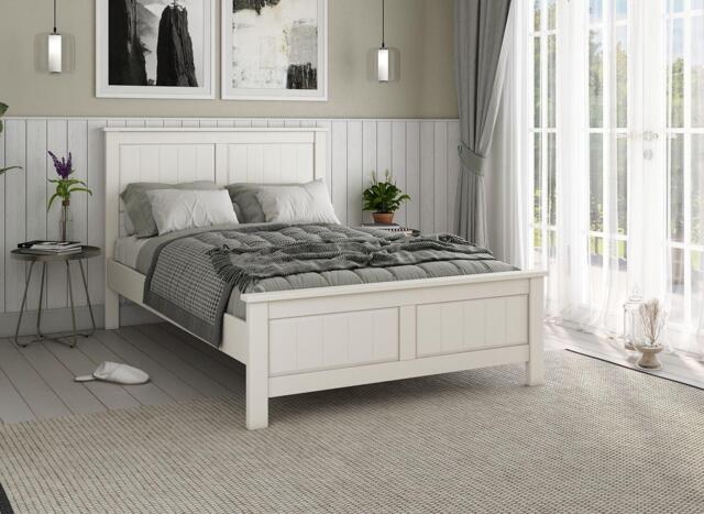 Northwood Wooden Bed Frame - 4'0 Small double - White - image 1