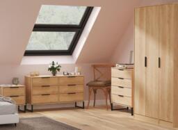 Dakota 2-Door Wardrobe - Brown - thumbnail 2