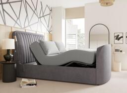 Yokohama Adjustable TV Bed - 4'6 Double - Grey