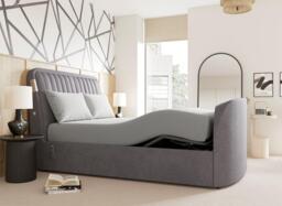 Yokohama Adjustable TV Bed - 4'6 Double - Grey - thumbnail 2