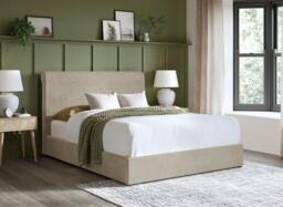 Josephina Upholstered Bed Frame - 5'0 King - Beige - thumbnail 1