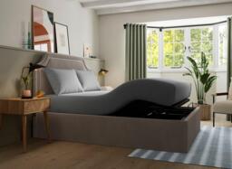 Silentnight Holden Ergomotion Adjustable Upholstered Bed Frame - 5'0 King - Grey - thumbnail 2