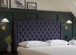 Sealy Pavilion Headboard - 4'6 Double - Blue - thumbnail 2