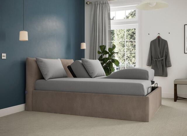 Silentnight Perrie Ergomotion Adjustable Upholstered Bed Frame - 5'0 King - Grey - image 1