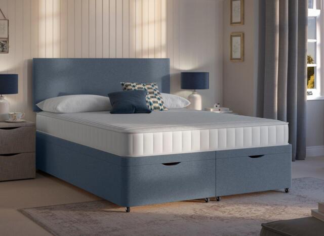 Dreams Workshop Ottoman Divan Bed Base - 6'0 Super king - Blue