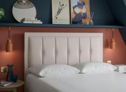 Dream Team Malham Headboard - 4'0 Small double - Cream - thumbnail 2