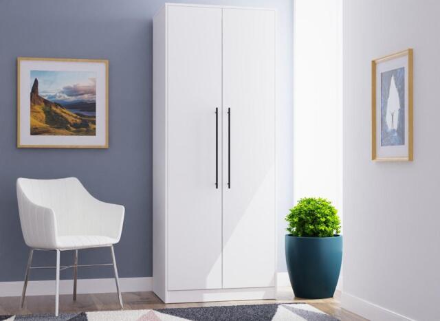 Oregon 2-Door Wardrobe - White - image 1