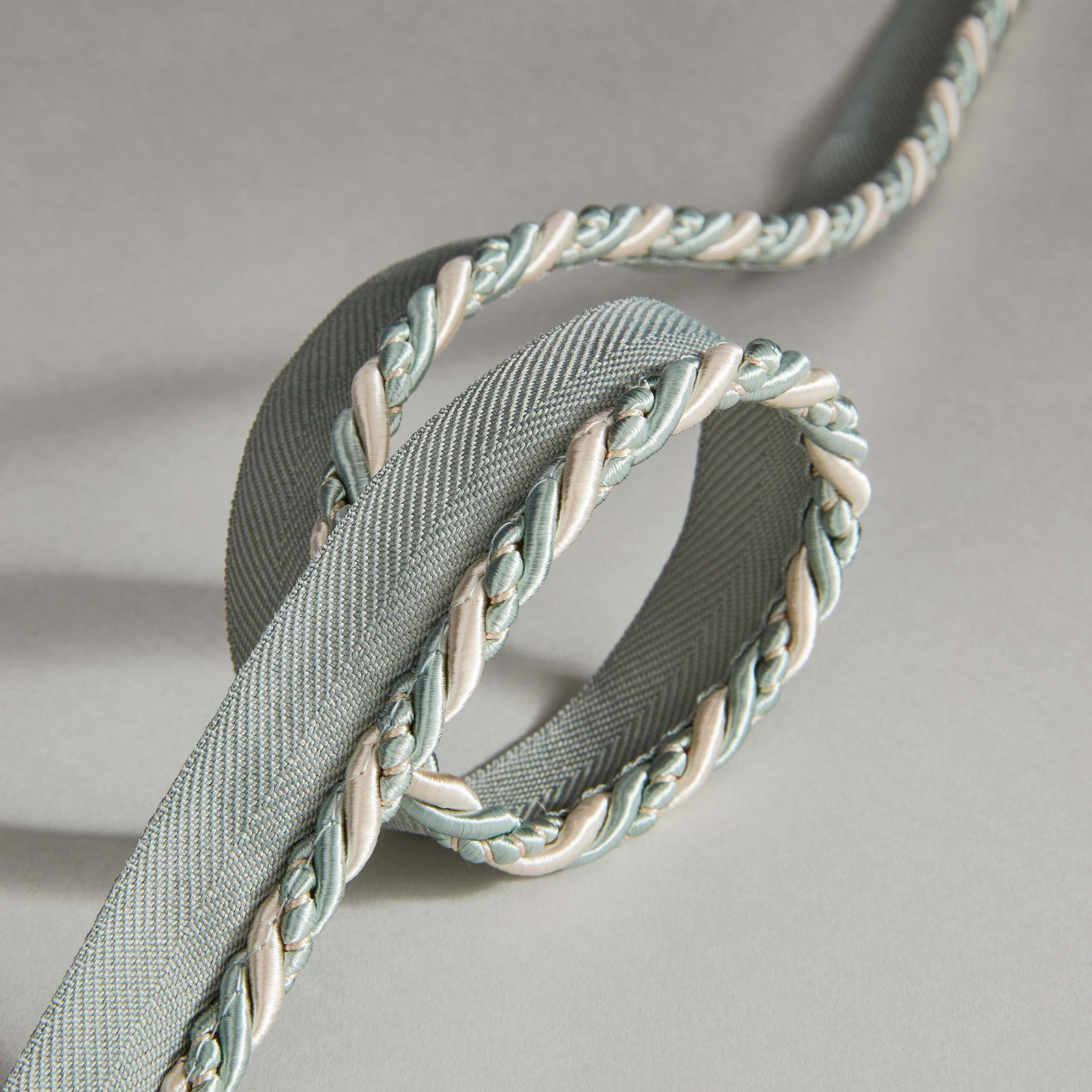 Vivaldi Flanged Cord Duck Egg Trim Duck Egg (Blue)