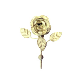 Vintage Rose Medium Ivory Gold Hook Gold