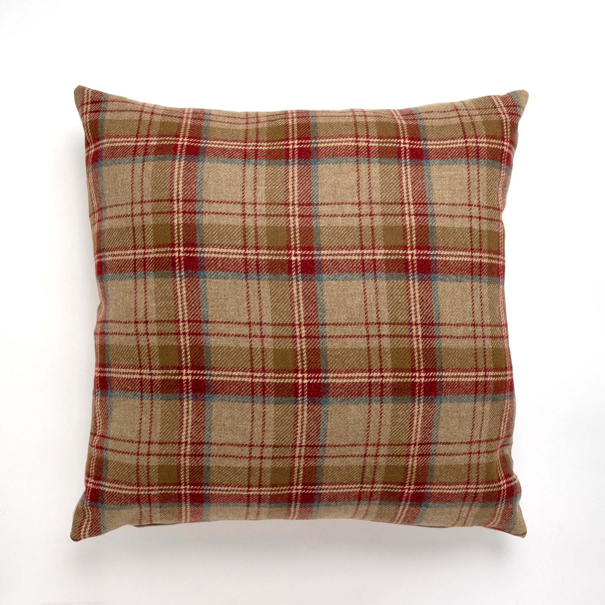 Tweed Woven Cushion Red/Brown