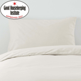 Non Iron Plain Dye Ivory Standard Pillowcase Pair Cream