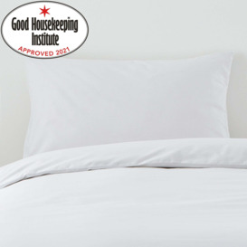 Non Iron Plain Dye White Standard Pillowcase Pair White