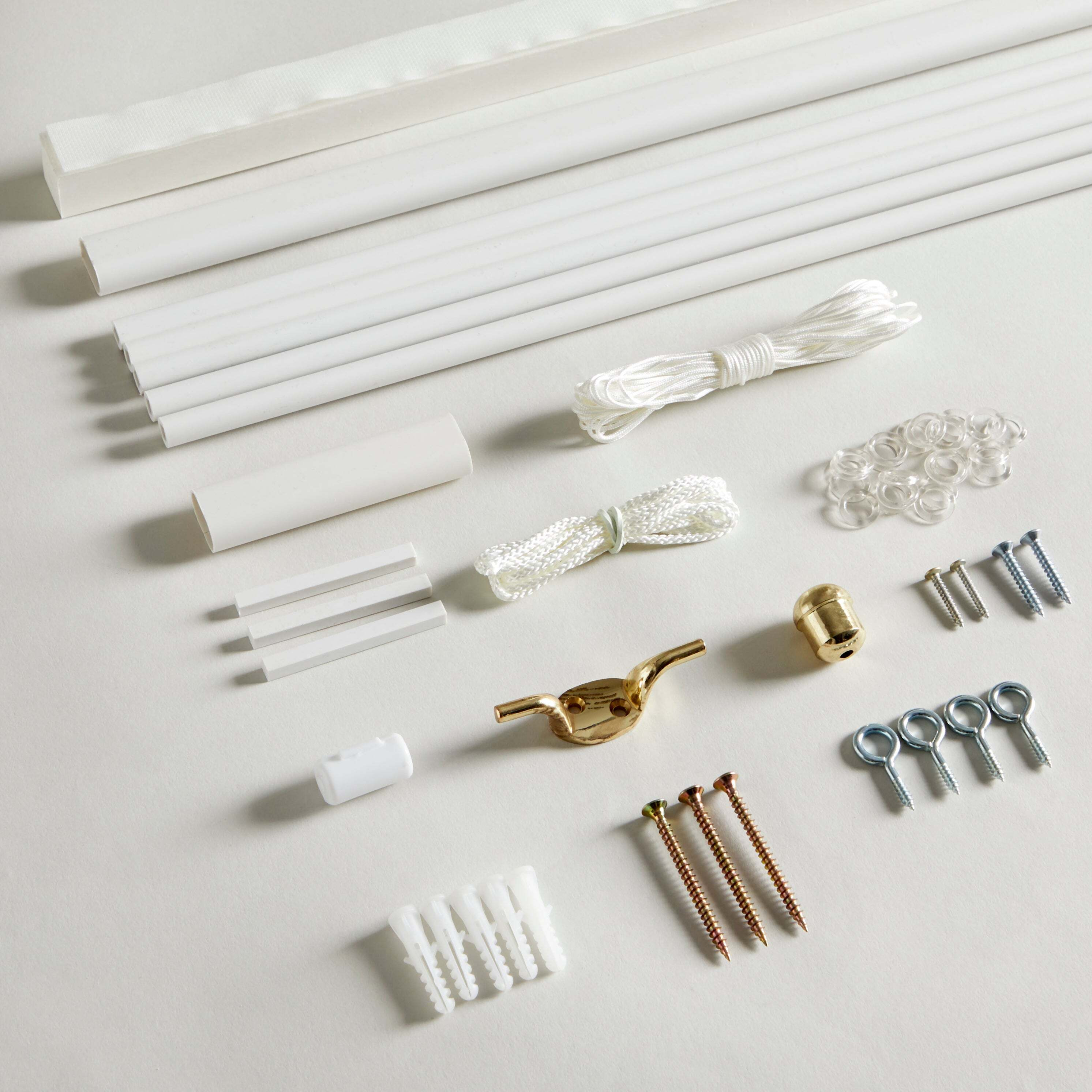 Roman Blind Kit White