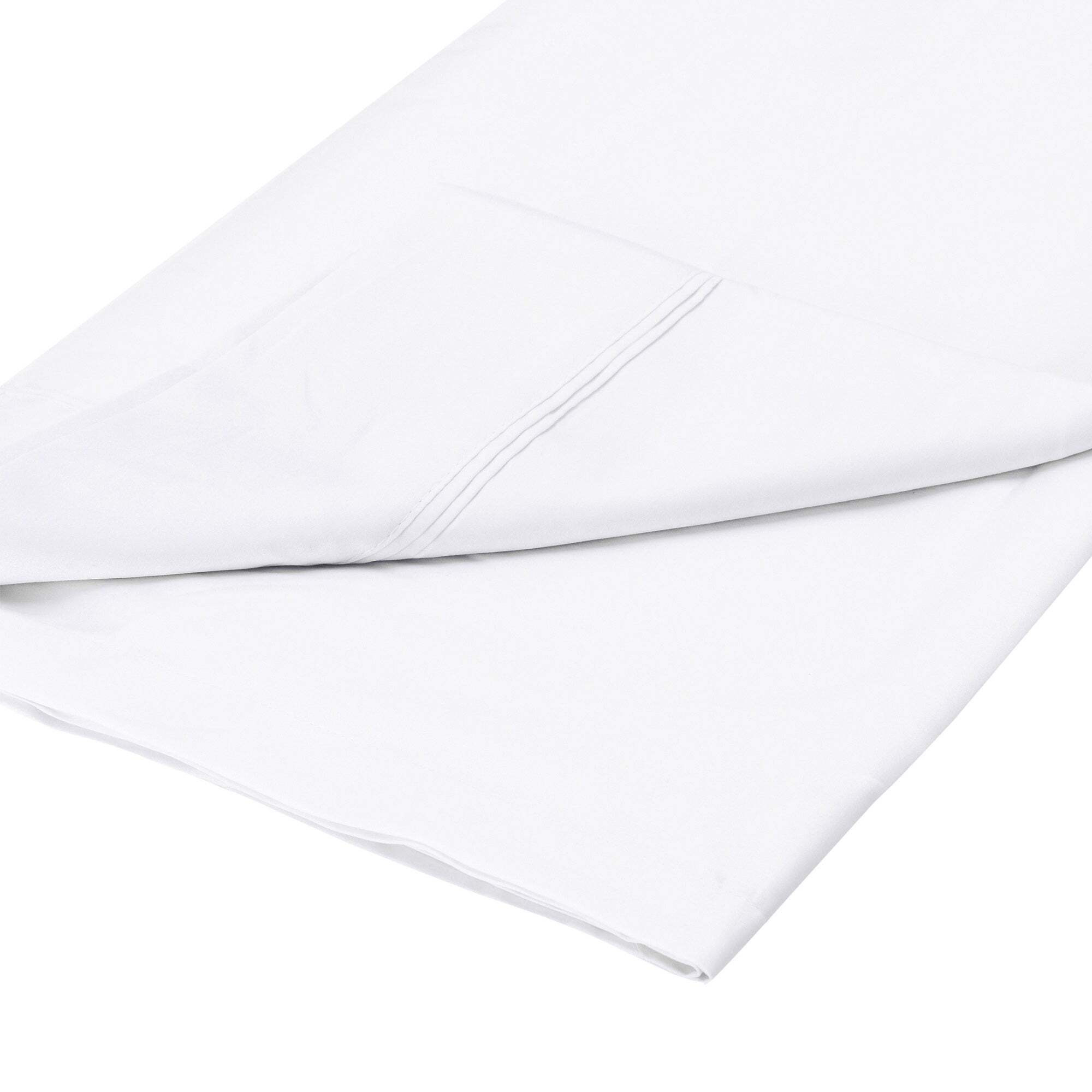 Dorma 500 Thread Count 100% Cotton Sateen Plain Flat Sheet White