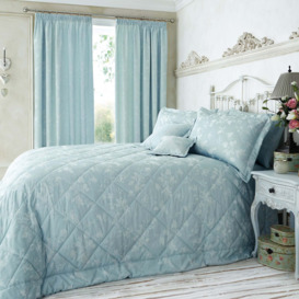 Eden Duck Egg Bedspread Blue by Dunelm