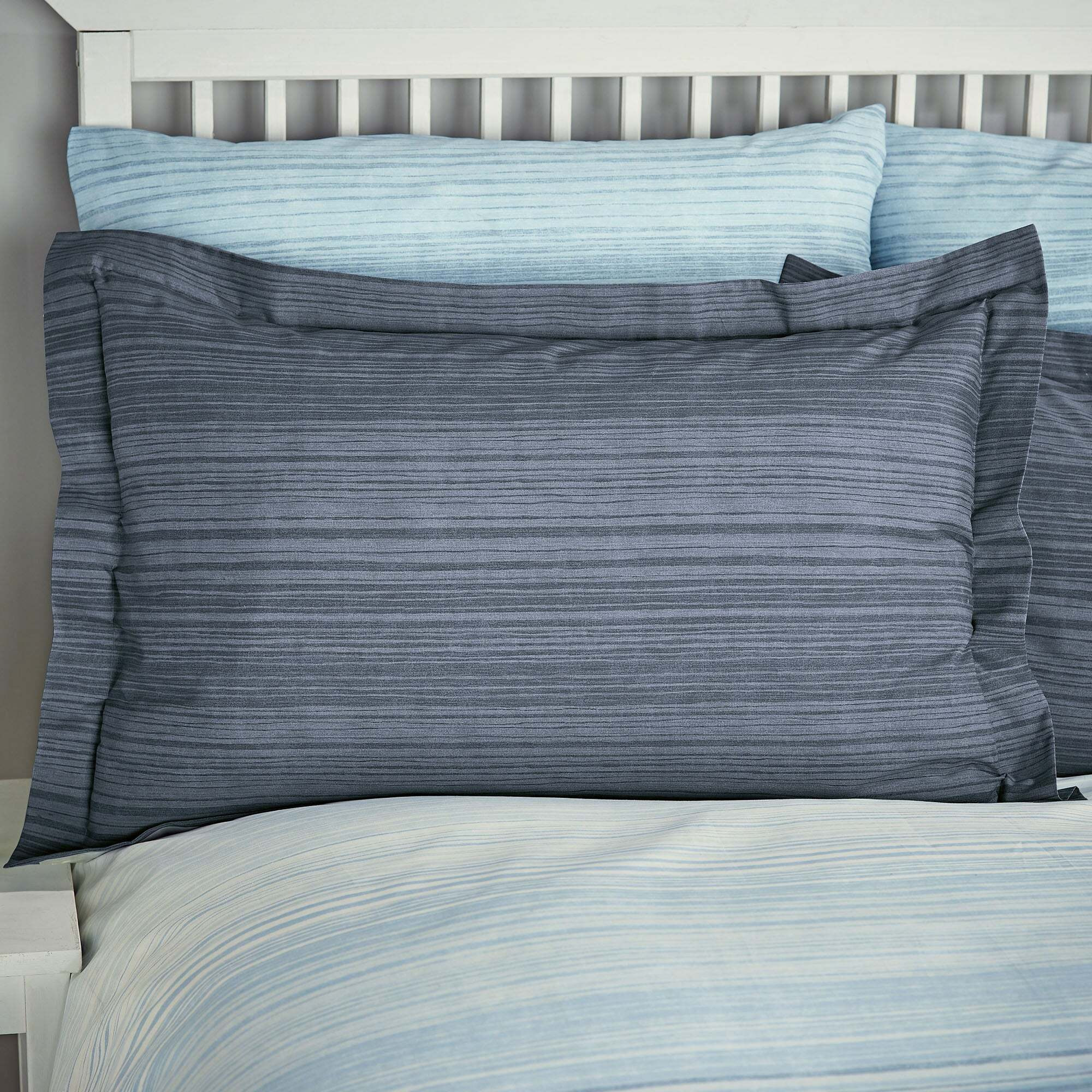 Halton Blue Oxford Pillowcase Blue