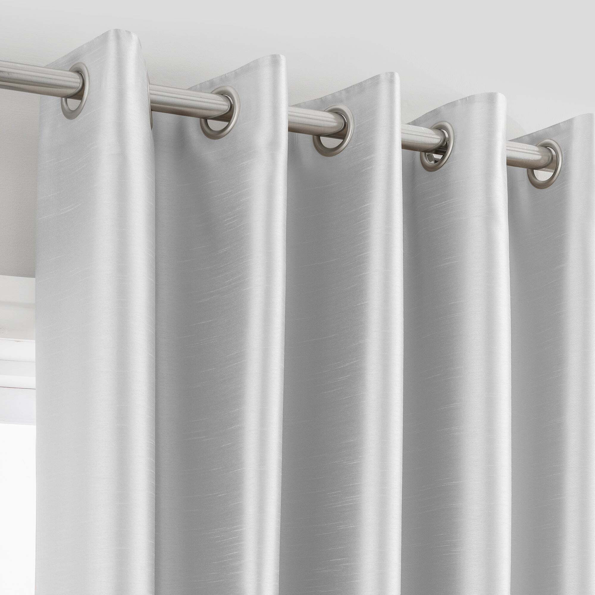 Montana Silver Eyelet Curtains Silver