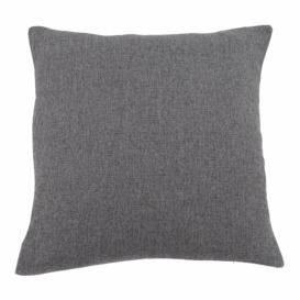 Barkweave Square Cushion Charcoal