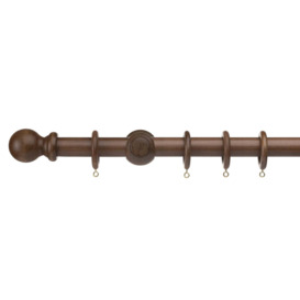Universal Wooden Curtain Pole Dia. 35mm Brown