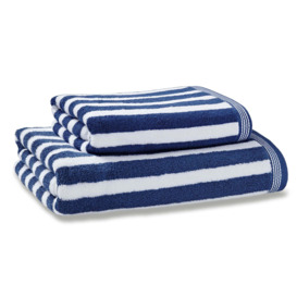 Nautical Stripe Navy Towel navy blue