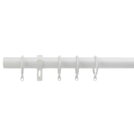 Mix and Match Metal Extendable Curtain Pole Dia. 25/28mm White