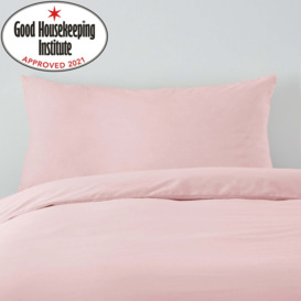 Non Iron Plain Dye Dusky Pink Bolster Pillowcase Pink