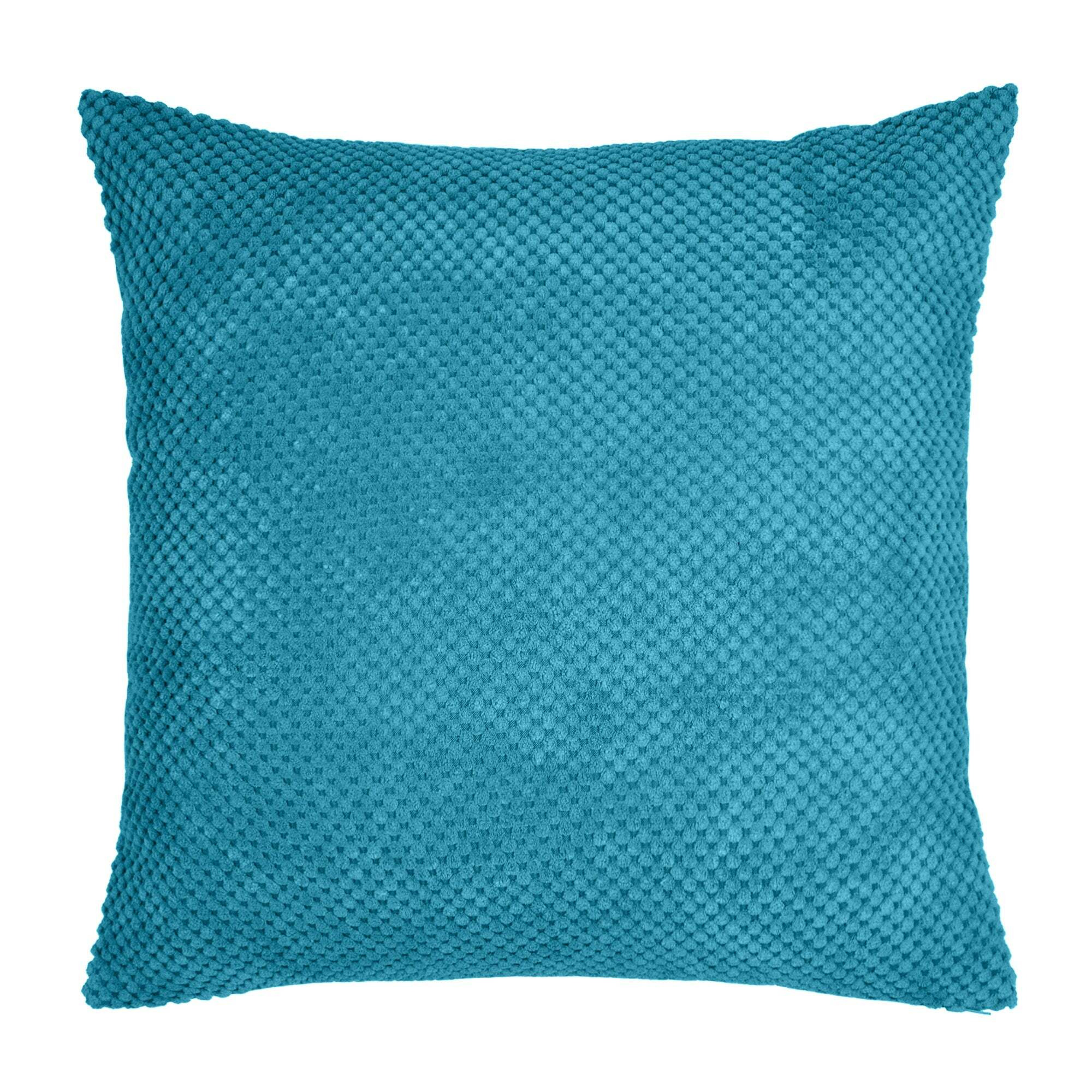 Chenille Spot Cushion Blue