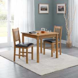 Coxmoor 4 Seater Square Dining Table, Solid Oak Brown