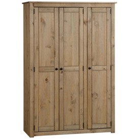 Panama Triple Wardrobe, Pine Brown