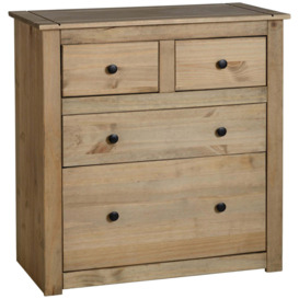 Panama 4 Drawer Chest, Pine Natural