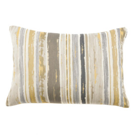 Large Isabella Ochre Rectangular Cushion Ochre Yellow, White and