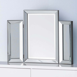 Soprano Folding Dressing Table Mirror, 65x50cm Silver