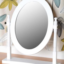 Contessa Dressing Table Mirror, White 57x48cm White