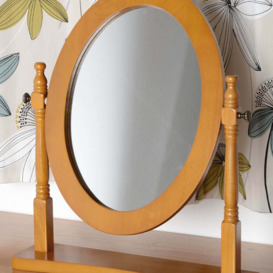 Contessa Dressing Table Mirror, Natural 57x48cm Brown