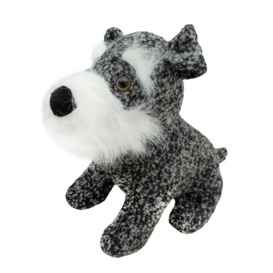 Ralph the Schnauzer Doorstop Grey/White