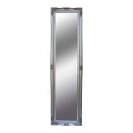 Silver Swept Leaner Mirror, 43x164cm Silver