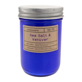 Churchgate Sea Salt & Vetiver Candle Blue