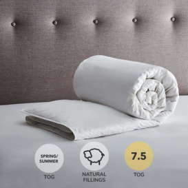 Fogarty Anti Bacterial White Goose Feather and Down 7.5 Tog Duvet White