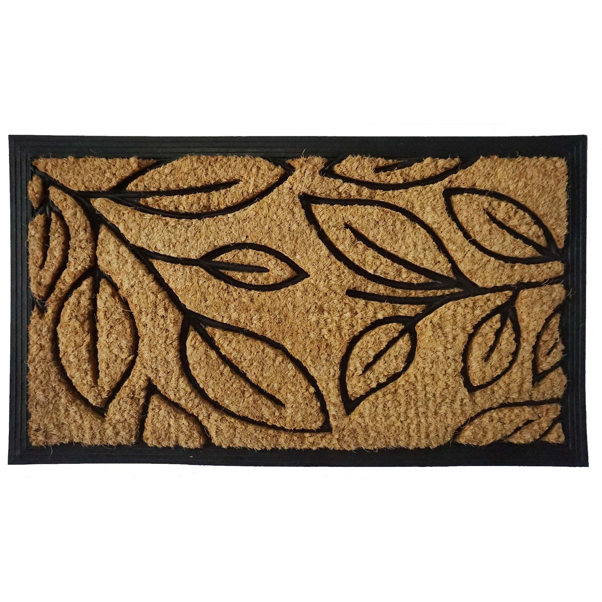 Natural Leaves Coir Doormat Natural