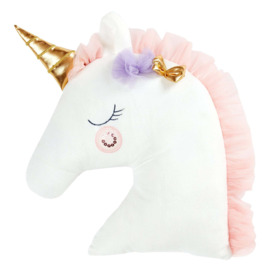 Unicorn Shaped Plush White