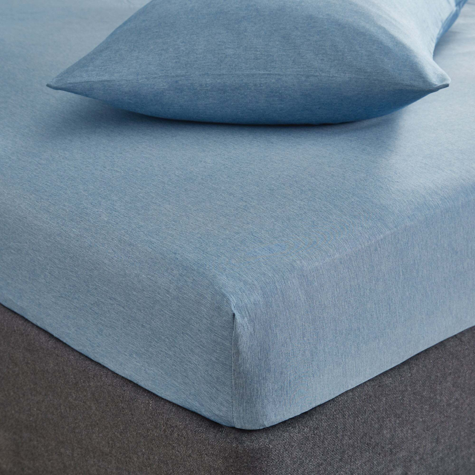 Fogarty Soft Touch Fitted Sheet Denim
