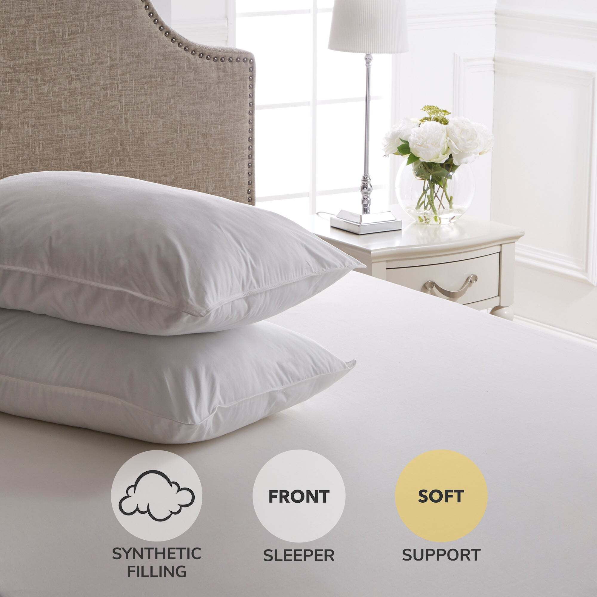 Dorma Full Forever Soft-Support Pillow Pair White