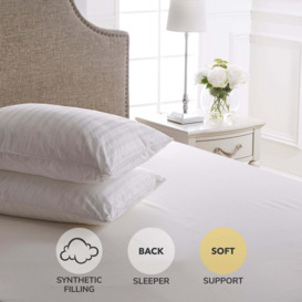 Dorma Supreme Fill Soft-Support Pillow Pair White
