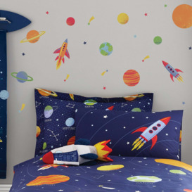 Space Wall Stickers Blue/Red/White