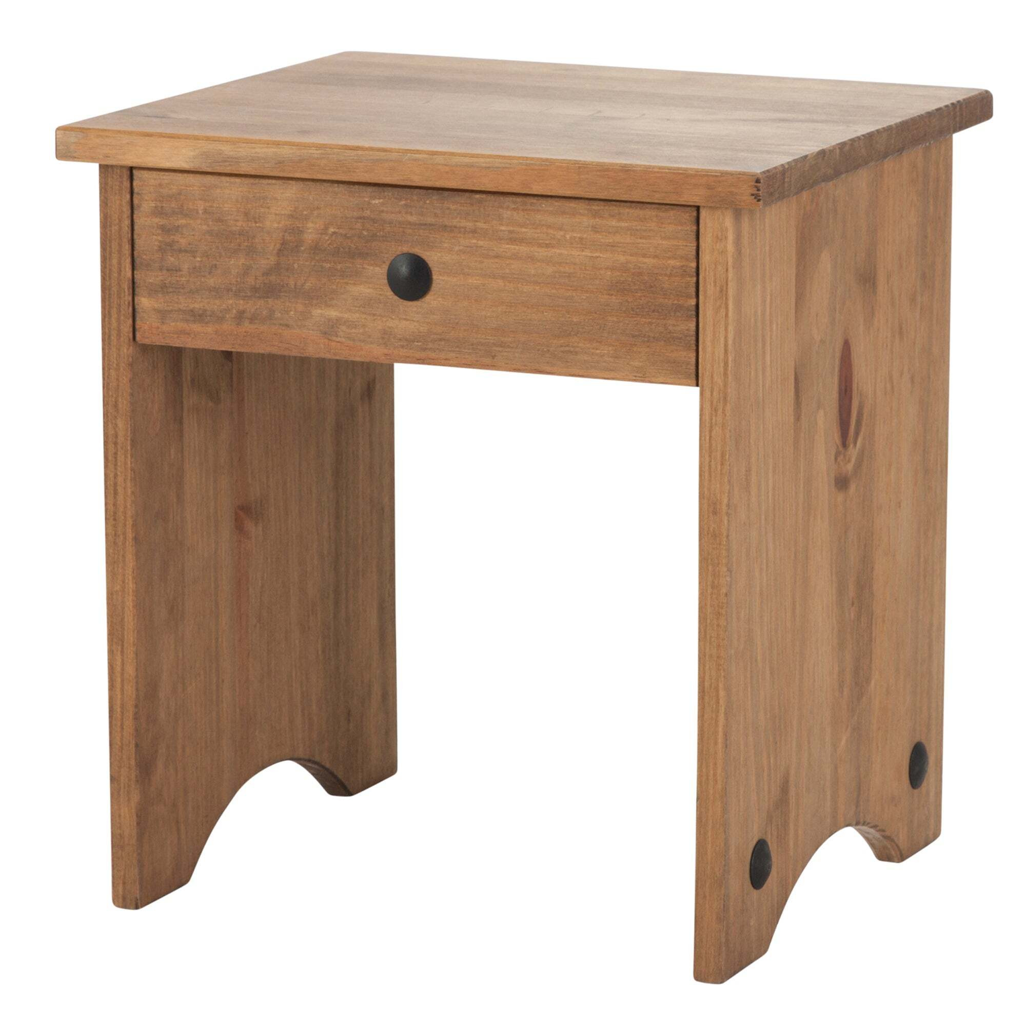 Corona Dressing Table Stool, Wood Natural